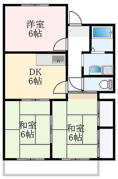 大阪府和泉市唐国町2丁目(賃貸マンション3DK・3階・58.00㎡)の写真 その2