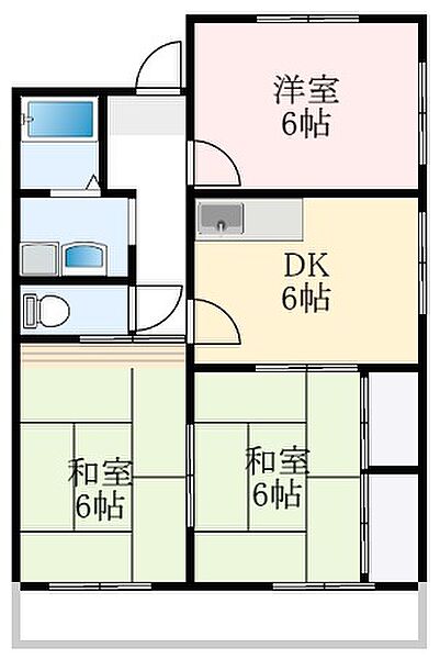 大阪府和泉市唐国町2丁目(賃貸マンション3DK・3階・58.00㎡)の写真 その2