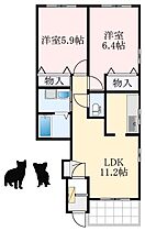 大阪府堺市中区毛穴町（賃貸アパート2LDK・1階・55.17㎡） その2