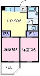 泉北高速鉄道 栂・美木多駅 徒歩15分の賃貸マンション 9階2LDKの間取り