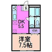 メイプルハイツ  ｜ 栃木県鹿沼市上野町（賃貸アパート1DK・2階・29.57㎡） その2