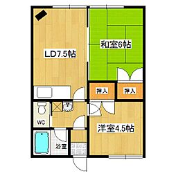 石北ハイツ 2階/202