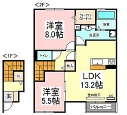 間取図画像 2LDK