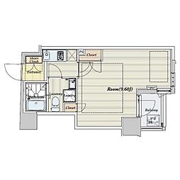 BeverlyHomesTANASHI3 1Kの間取図画像