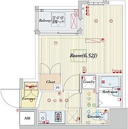 ビバリーホームズ池袋 1Kの間取図画像