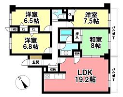 サンパーク南明町 4LDKの間取図画像