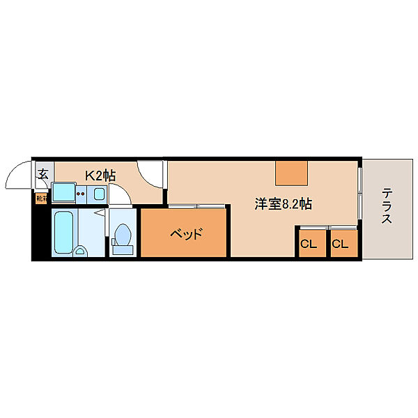 レオパレス州見台 109｜京都府木津川市州見台1丁目(賃貸マンション1K・1階・22.35㎡)の写真 その2