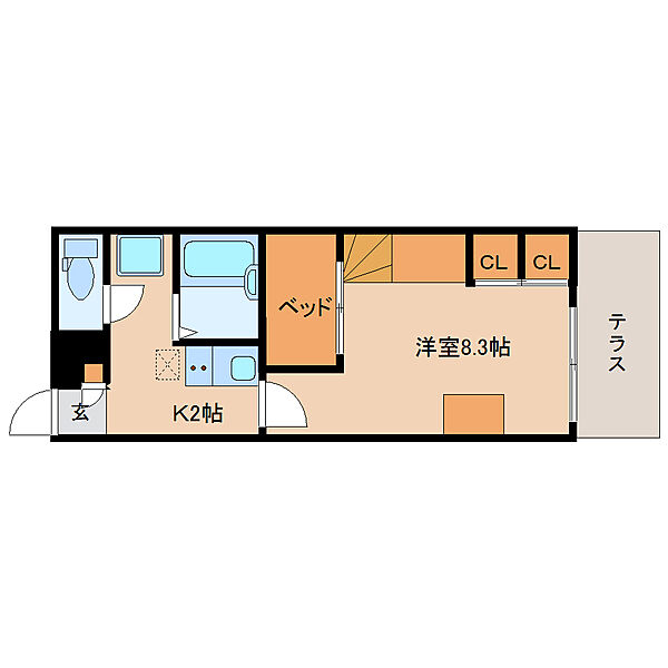 レオパレスフローレス州見台 104｜京都府木津川市州見台2丁目(賃貸アパート1K・1階・22.70㎡)の写真 その2