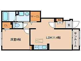 クレメント東九条A 102 ｜ 奈良県奈良市東九条町1095-1（賃貸アパート1LDK・1階・43.61㎡） その2