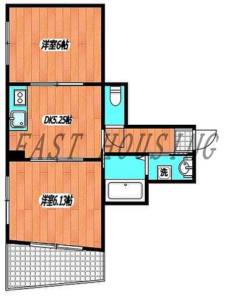 東京都渋谷区本町４丁目(賃貸マンション2K・1階・36.26㎡)の写真 その2