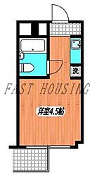 JR中央線 四ツ谷駅 徒歩3分の賃貸マンション 4階1Kの間取り