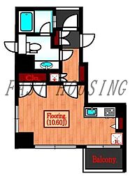 JR山手線 原宿駅 徒歩5分の賃貸マンション 7階ワンルームの間取り