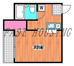 京王線 笹塚駅 徒歩7分の賃貸アパート 1階1Kの間取り
