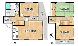 シャルム大路 3LDKの間取図画像