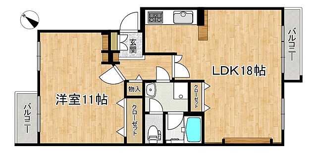 間取り 守山駅前東住宅１号棟 4階/-
