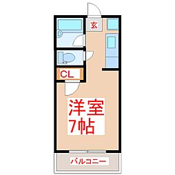 メゾンアリーナ ワンルームの間取図画像