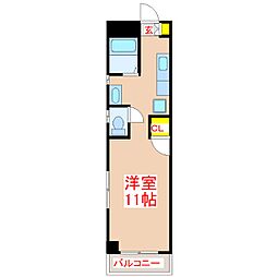 シーポート惟神 ワンルームの間取図画像