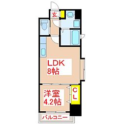 Ｐｏｌａｒｉｓ 7階1LDKの間取り