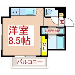 BrillantePalazzo ワンルームの間取図画像