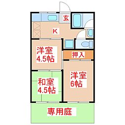 シンプルハウスせばる 2Kの間取図画像