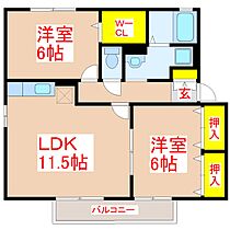 メディオ・ルーチェ　Ｂ  ｜ 鹿児島県姶良市西餅田2760番地1（賃貸アパート2LDK・2階・55.20㎡） その2