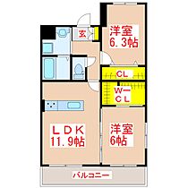 パル・クレール  ｜ 鹿児島県姶良市西餅田1141番地1（賃貸マンション2LDK・3階・59.75㎡） その2