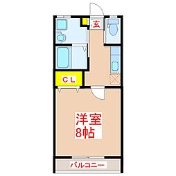 グランメゾン 2階1Kの間取り