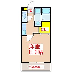 REDLINE 1Kの間取図画像