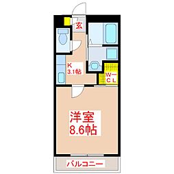VertFonce 1Kの間取図画像