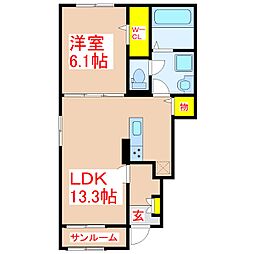 ルミナーレあいら 1LDKの間取図画像