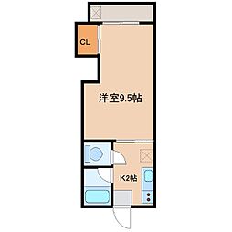 グリーンピア寿グリーンハウス 1Kの間取図画像