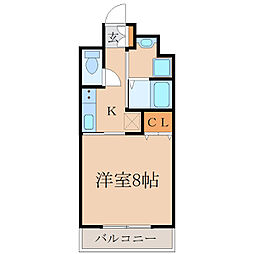 マンション・ブリランテ 1Kの間取図画像
