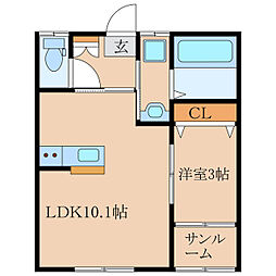 Ｃｒｅｓｔ　Ｖｉｌｌａ　B棟 2階/-