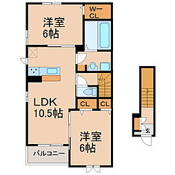 ラウレア 2LDKの間取図画像