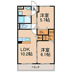 メルローズ寿北 II 3階/-