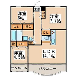 ユニオンヒルズ II 1階/-
