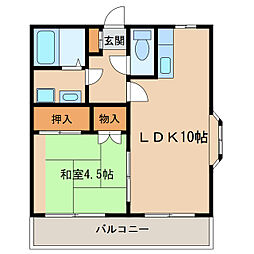 グランヒル小川 1LDKの間取図画像