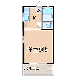 ファミール寿 1Kの間取図画像