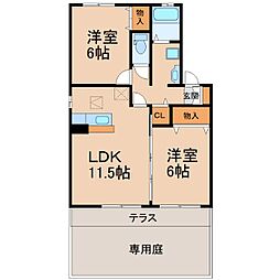 セジュール札元 B棟 1階/-