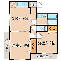 Win-Win寿 2DKの間取図画像