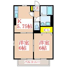 モナリエヴュー霧島 2Kの間取図画像