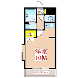サンライズHILL ワンルームの間取図画像