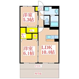 ルシード 2LDKの間取図画像