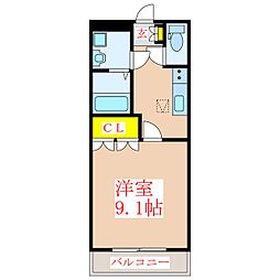 ウイングヒルズ 1Kの間取図画像