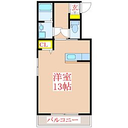 セント・クラリス ワンルームの間取図画像