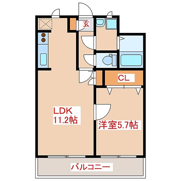 ヴィツッア小松原 ｜鹿児島県鹿児島市小松原1丁目(賃貸マンション1LDK・4階・40.00㎡)の写真 その2