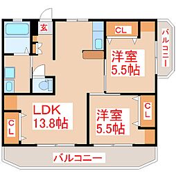 間取図画像 2LDK