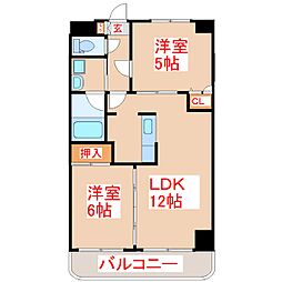 プレジデント勇貴 2LDKの間取図画像
