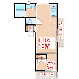 グランロッシュ 1LDKの間取図画像