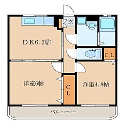 win-winマンション 2DKの間取図画像